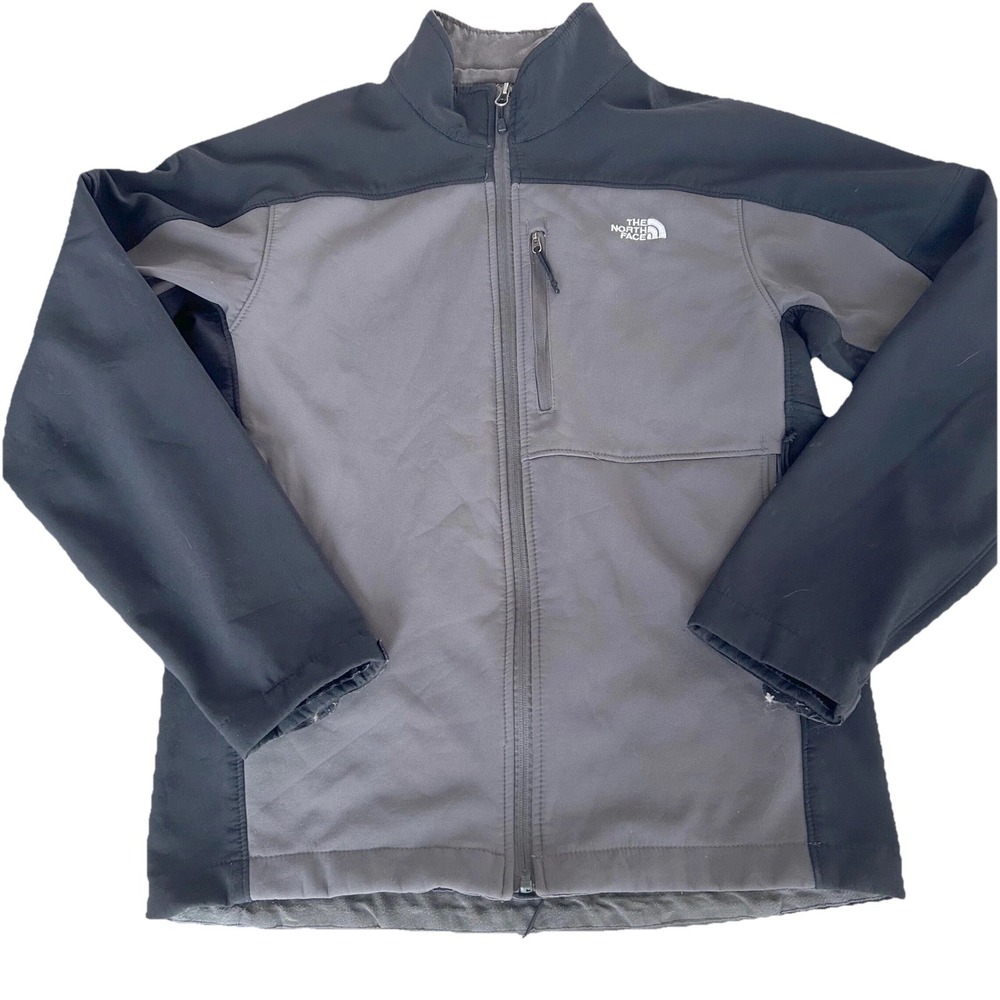 The North Face Softshell Jacket Mens Medium Gray Black Polartec Gorpcore Outdoor